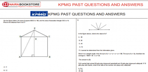 KPMG Recruitment Past Questions And Answers PDF Download - Naira Bookstore