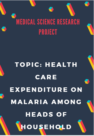 PROJECT RESEARCH TOPIC ON HEALTH CARE EXPENDITURE ON MALARIA AMONG HEADS OF HOUSEHOLD
